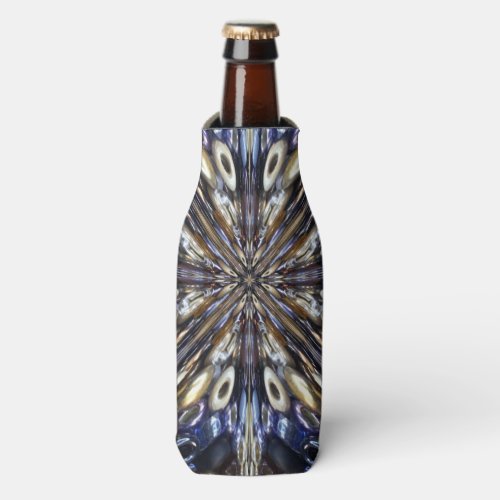 Wealth Of Seed Beading Abstract Pattern  Bottle Cooler