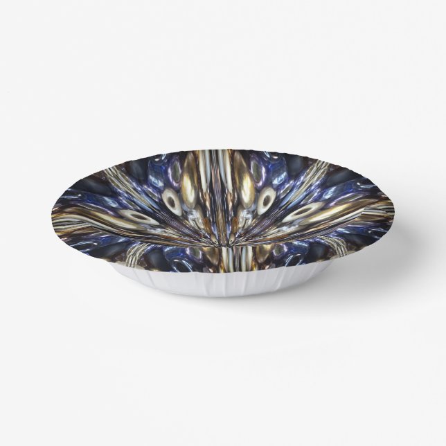 Wealth Of Seed Beading Abstract Pattern Paper Bowls (Angled)