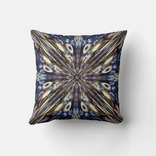 Wealth Of Seed Beading Abstract Pattern Throw Pillow
