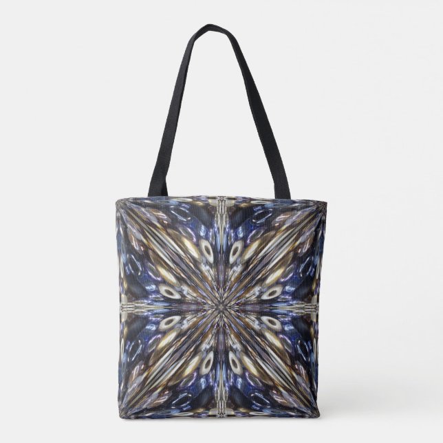 Wealth Of Seed Beading Abstract Pattern Tote Bag (Back)