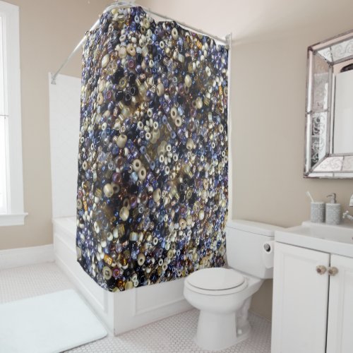 Wealth Of Seed Beading  Shower Curtain