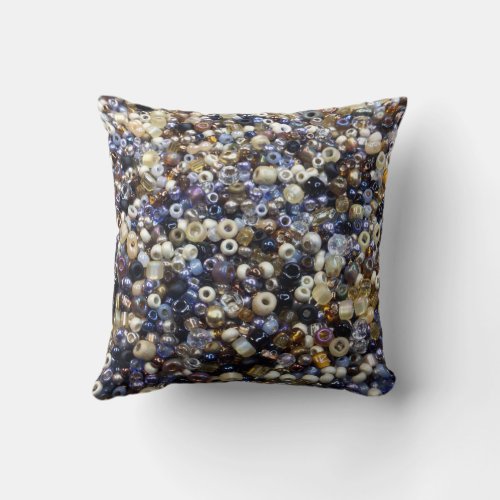 Wealth Of Seed Beading  Throw Pillow