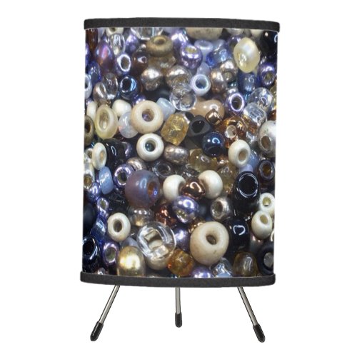 Wealth Of Seed Beading Tripod Lamp