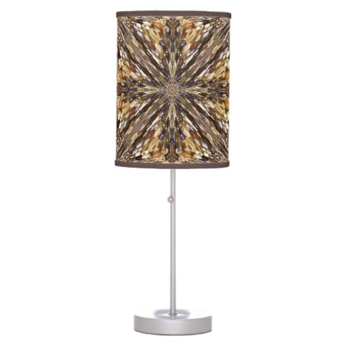 Wealth Of Seed Beads Abstract Pattern Table Lamp