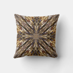 Wealth Of Seed Beads Abstract Pattern Throw Pillow