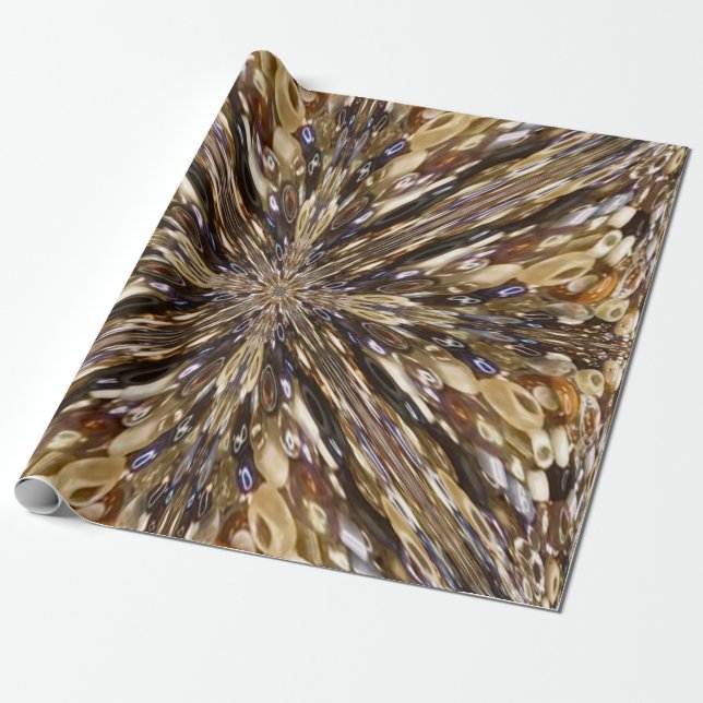 Wealth Of Seed Beads Abstract Pattern Wrapping Paper (Unrolled)