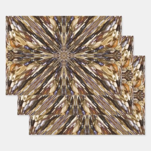 Wealth Of Seed Beads Abstract Pattern Wrapping Paper Sheets