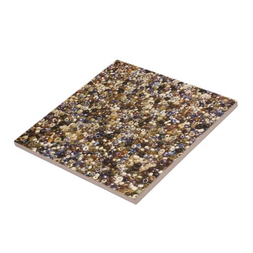 Wealth Of Seed Beads Ceramic Tile