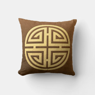Wealth, Prosperity, Luck and Peace Throw Pillow