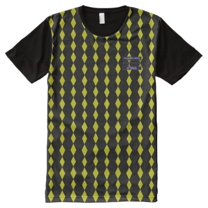 Wealthy English Diamond Drop Black Yellow T-Shirt