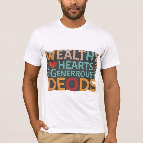 Wealthy hearts generrous deods T_Shirt