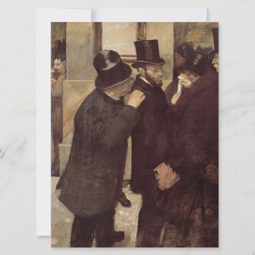 Wealthy Men at the Stock Exchange by Edgar Degas Card