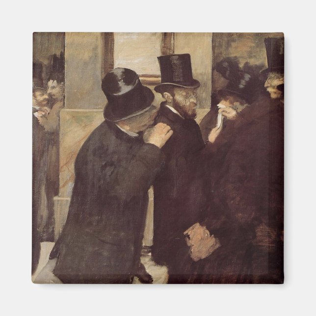 Wealthy Men at the Stock Exchange (by Edgar Degas) Magnet (Front)