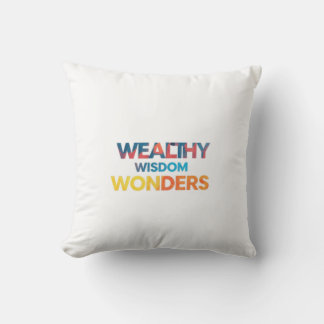 Wealthy Wisdom Wonders Throw Pillow