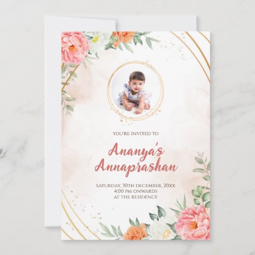 Weaning ceremony invite  Annaprasan invitation
