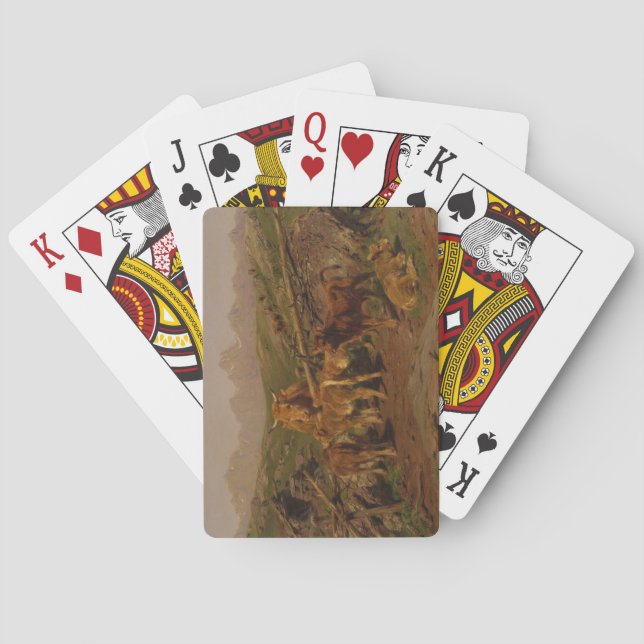 Weaning the Calves (by Rosa Bonheur) Poker Cards (Back)