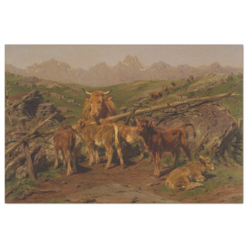 Weaning the Calves by Rosa Bonheur Tissue Paper