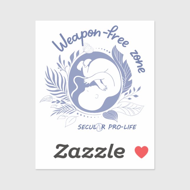 Weapon-free womb sticker (Sheet)