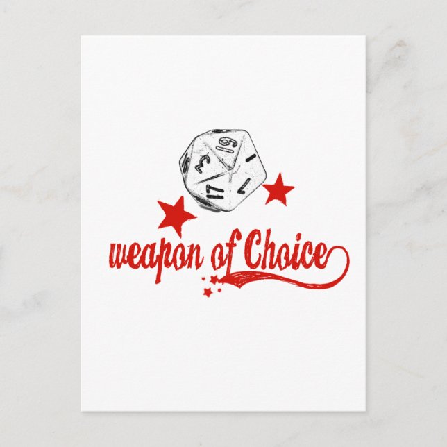 weapon of choice postcard (Front)