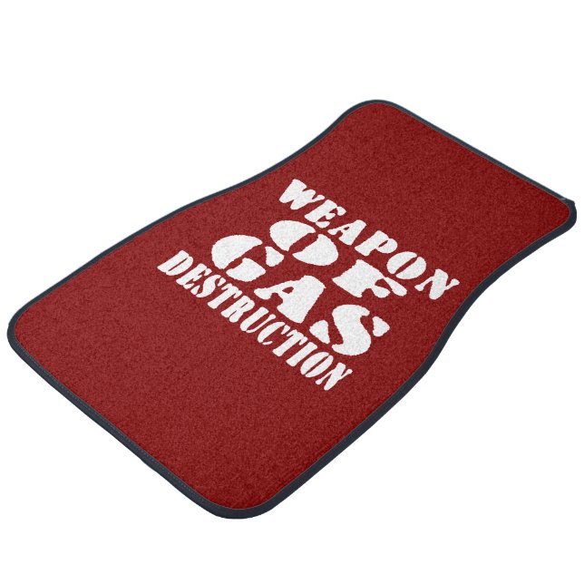 Weapon Of Gas Destruction Car Mat (Angled)