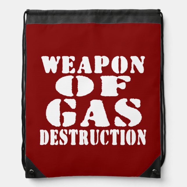 Weapon Of Gas Destruction Drawstring Bag (Front)
