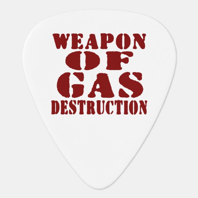 Weapon Of Gas Destruction Guitar Pick (Front)