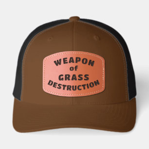 Weapon of Grass Destruction Funny Golf Leather Patch Hat