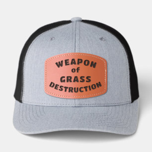 Weapon of Grass Destruction Funny Golf Leather Patch Hat