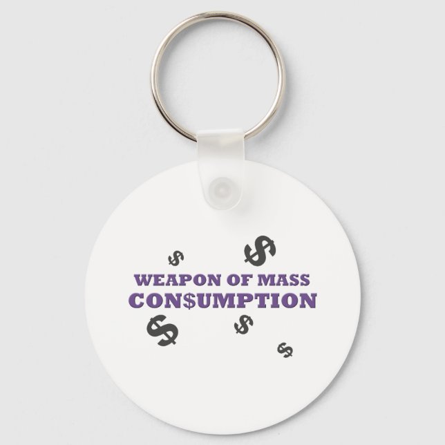Weapon of mass consumption keychain (Front)