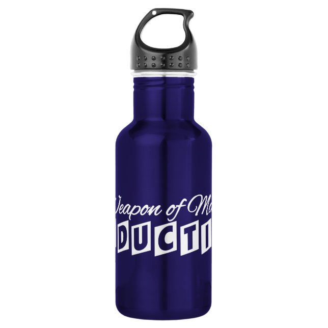 Weapon of Mass Seduction custom Stainless Steel Water Bottle (Front)