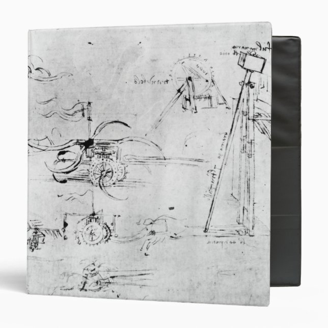Weaponry designs, fol. 40v-a 3 ring binder (Front/Inside)