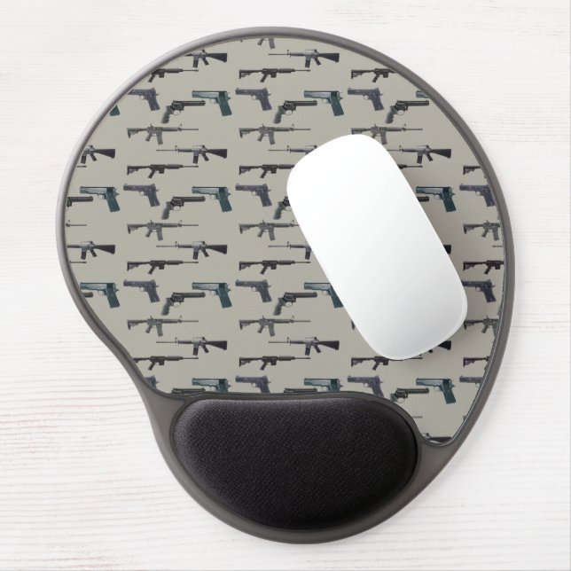 Weapons Collage Gel Mouse Pad (Left Side)