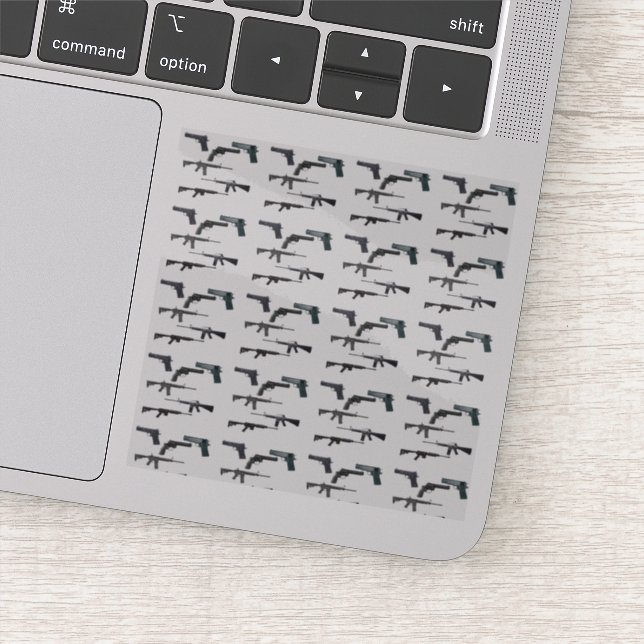 Weapons Collage Sticker (Detail)