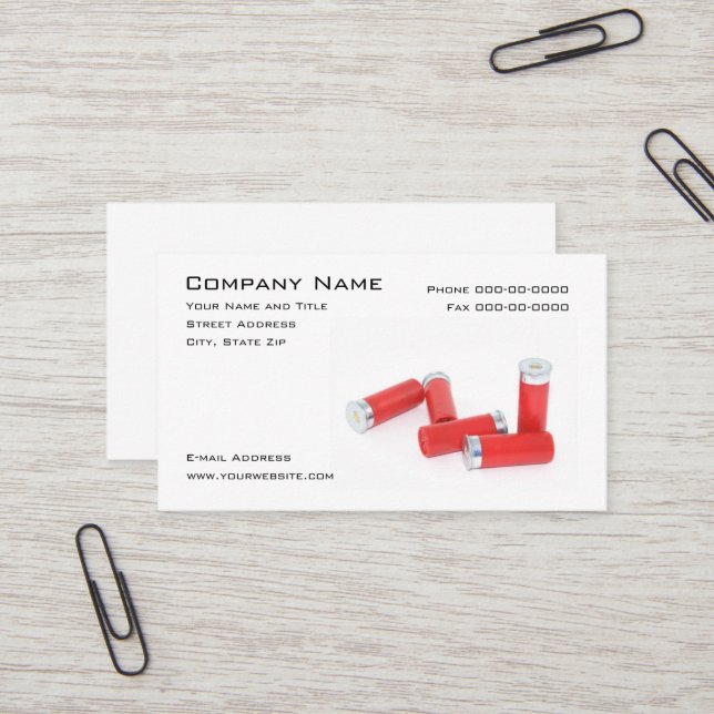 Weapons Dealer Business Card (Front/Back In Situ)