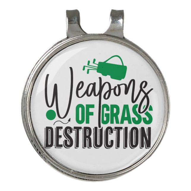Weapons of Grass Destruction Golf Hat Clip (Front)