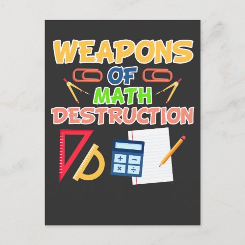 Weapons of Math Destruction Mathematicians School Postcard