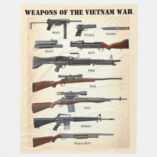 WEAPONS of the VIETNAM WAR Fleece Blanket
