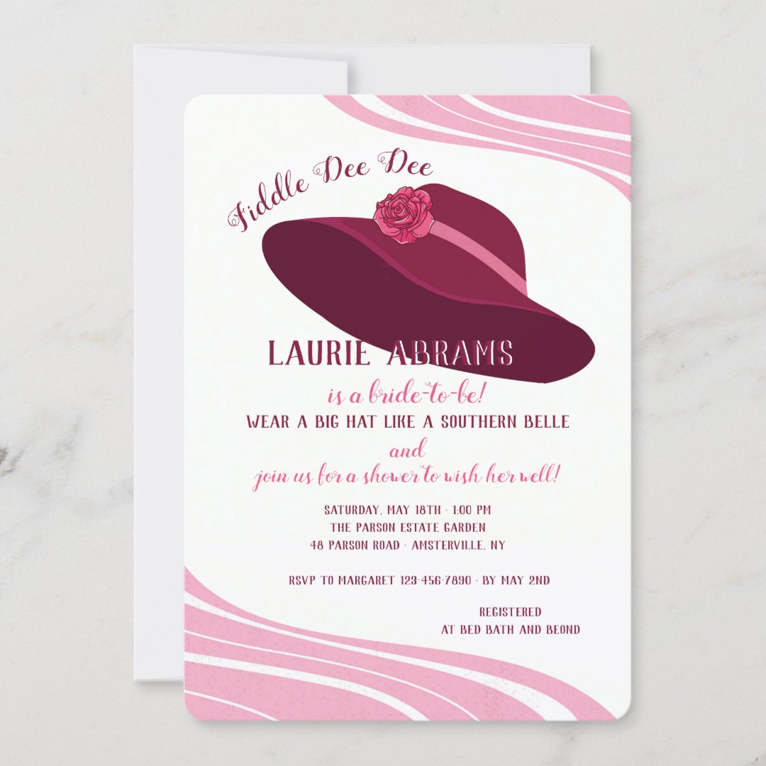 Wear A Hat Invitation Zazzle