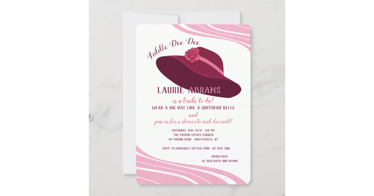 Wear A Hat Invitation Zazzle