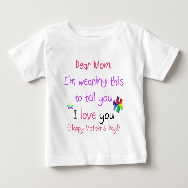 Wear a Love Letter to Mom Baby T-Shirt (Front)