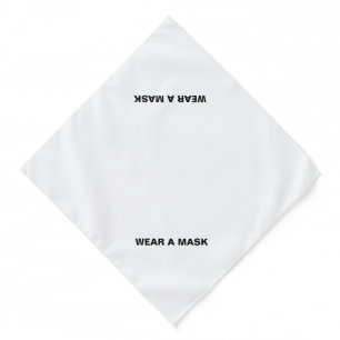 Wear a mask, black white minimalist bandana