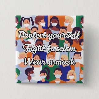 Wear a Mask Bright Style Button