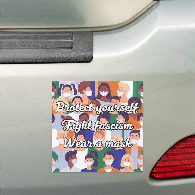 Wear a Mask Bright Style Car Magnet (In Situ)