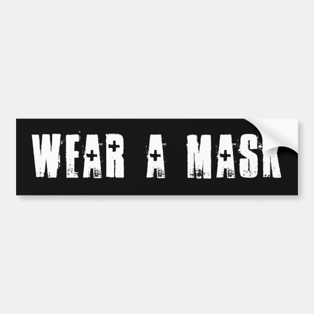 WEAR A MASK BUMPER STICKER (Front)