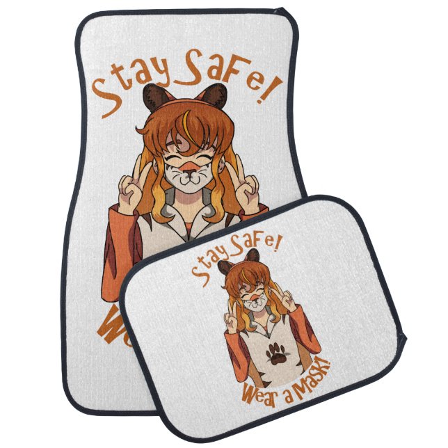 Wear a Mask! Car Floor Mat (Set)