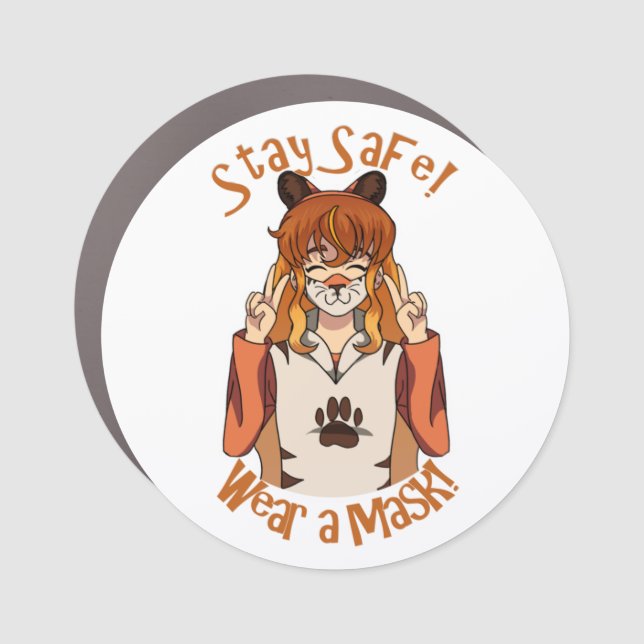 Wear a Mask! Car Magnet (Front)