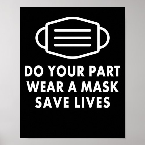 Wear a Mask Do Your Part Public Health PSA Poster