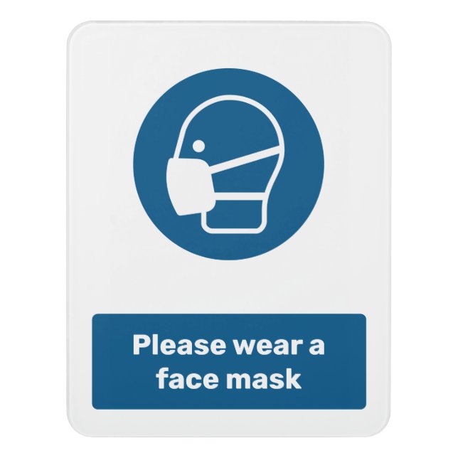 Wear a mask door sign (Contemporary Vert)
