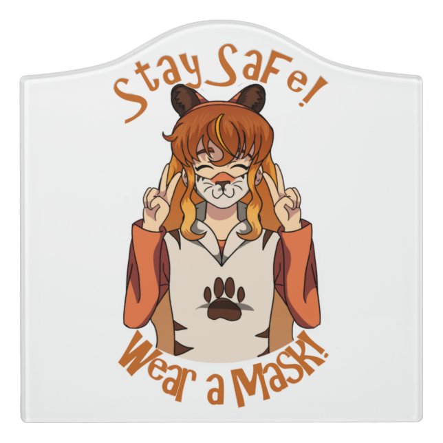 Wear a Mask! Door Sign (Large Crest Front)