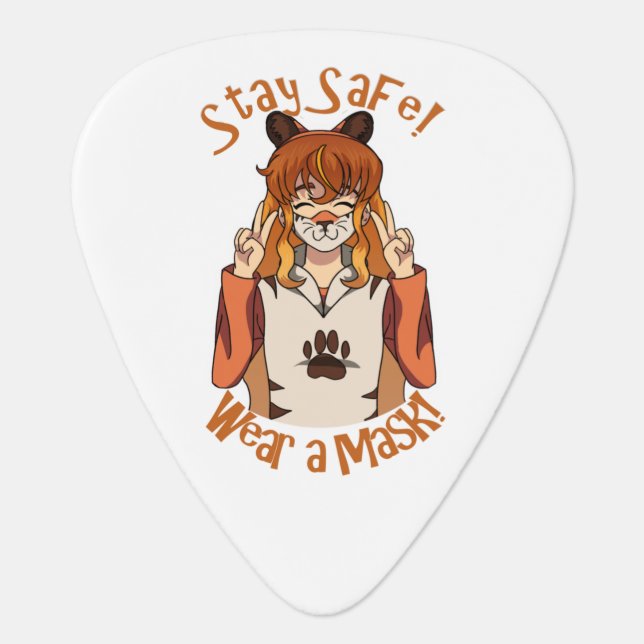 Wear a Mask! Guitar Pick (Front)